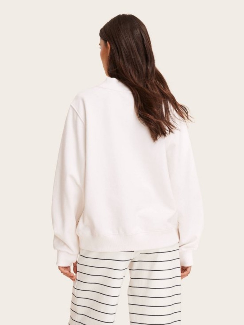 Parke x Target Mockneck Pullover Sweatshirt Cream - Picture 3 of 6
